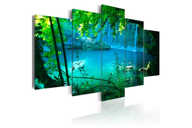 Tavla Turquoise Seclusion 100X50 Grön|Blå|Flerfärgad - Landskap - Inredning - Väggdekor - Canvastavlor