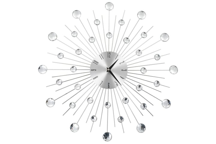 Väggklocka med Quartz-urverk 50 cm modern design - Silver - Inredning - Väggdekor - Klockor