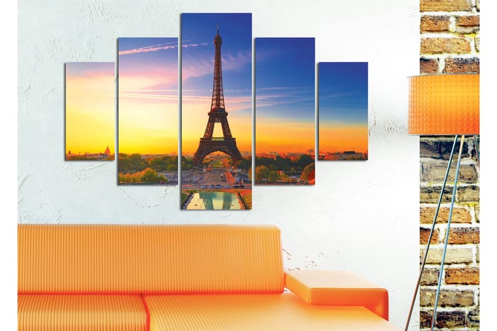 Canvastavla City Paris 5-pack Flerfärgad - 56x20 cm - Inredning - Väggdekor - Posters