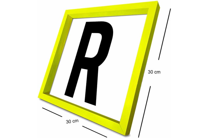 Tavla Letter Med Ram Flerfärgad 30X30 - 30x30 cm - Inredning - Väggdekor - Ramar