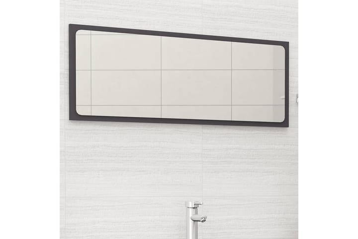 Badrumsspegel grå 100x1,5x37 cm spånskiva - Grå - Inredning - Väggdekor - Speglar
