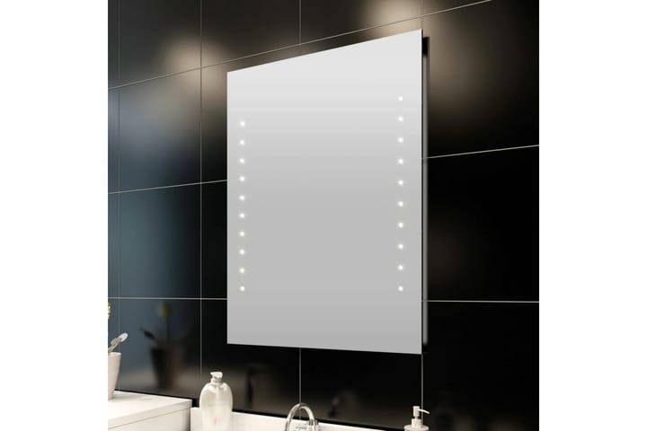 Badrumsspegel med LED-lampor 50x60 cm (LxH) - Silver - Inredning - Väggdekor - Speglar