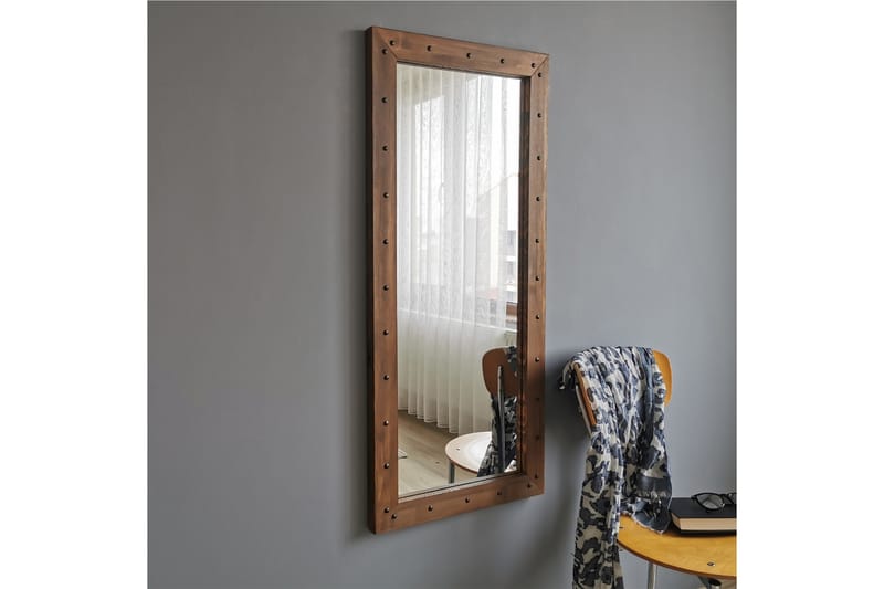Dekorationsspegel Caraleigh 50 cm - Valnöt - Inredning - Väggdekor - Speglar