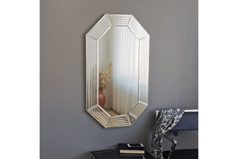 Dekorationsspegel Zerom 100 cm - Silver - Inredning - Väggdekor - Speglar