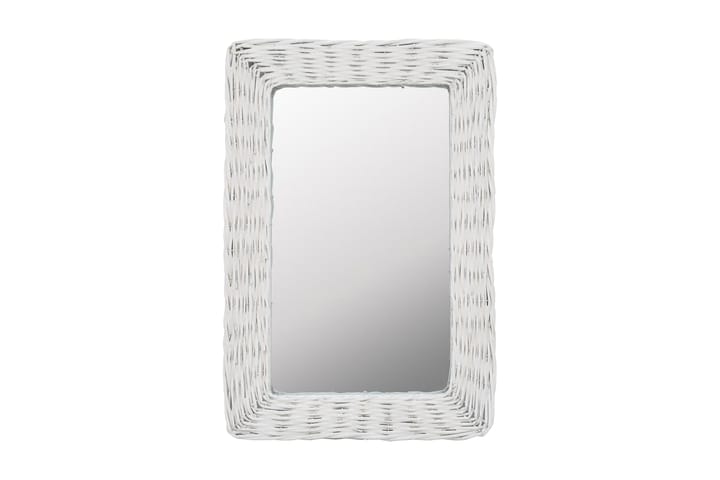 Spegel i korgmaterial 40x60 cm vit - Vit - Inredning - Väggdekor - Speglar
