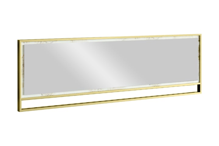 Spegel Mangles 122 cm - Guld|Vit - Inredning - Väggdekor - Speglar