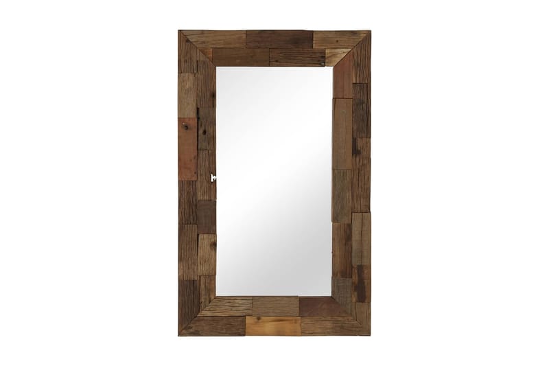 Spegel massivt återvunnet trä 50x80 cm - Brun - Inredning - Väggdekor - Speglar