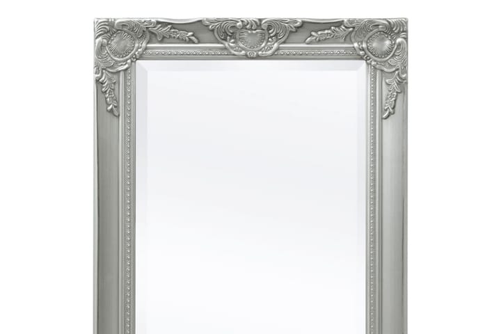 Väggspegel i barockstil 120x60 cm silver - Silver - Inredning - Väggdekor - Speglar