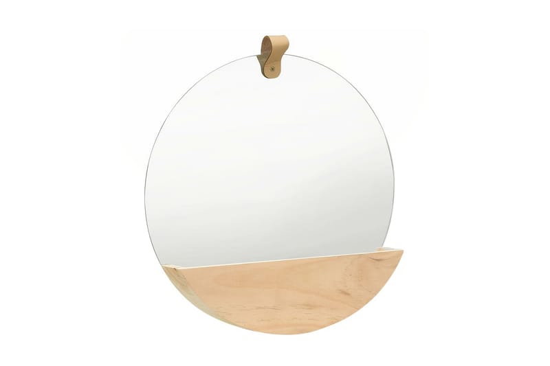 Väggspegel massiv furu 35 cm - Brun - Inredning - Väggdekor - Speglar