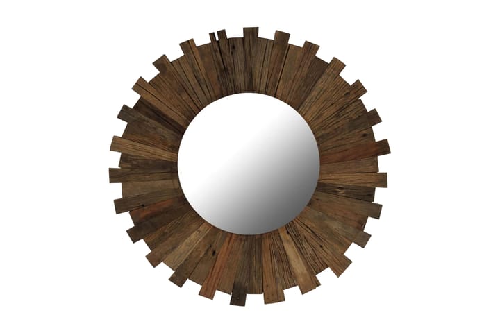 Väggspegel massivt återvunnet trä 70 cm - Brun - Inredning - Väggdekor - Speglar