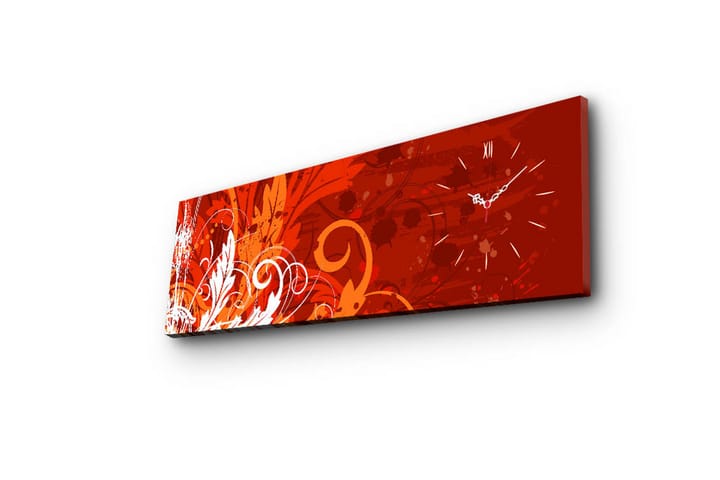 Canvasmålning Dekorativ med Klocka - Flerfärgad - Inredning - Väggdekor - Väggklocka & väggur