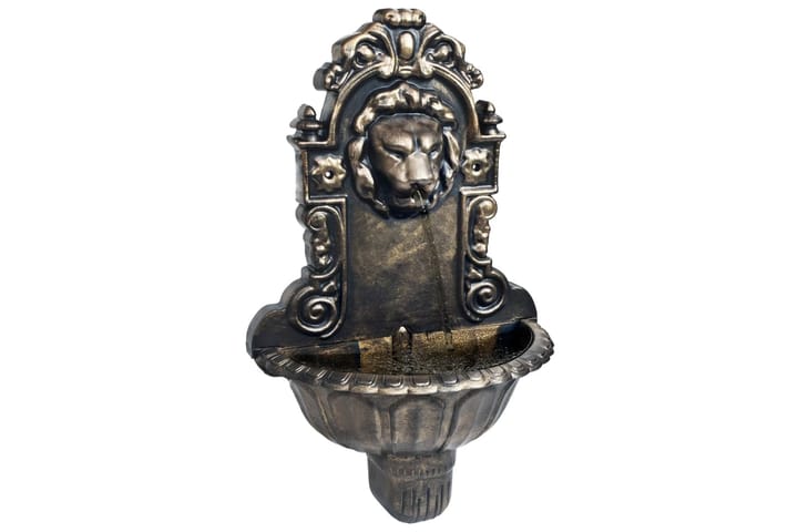 Väggfontän lejonhuvud brons - Brun - Inredning - Väggdekor