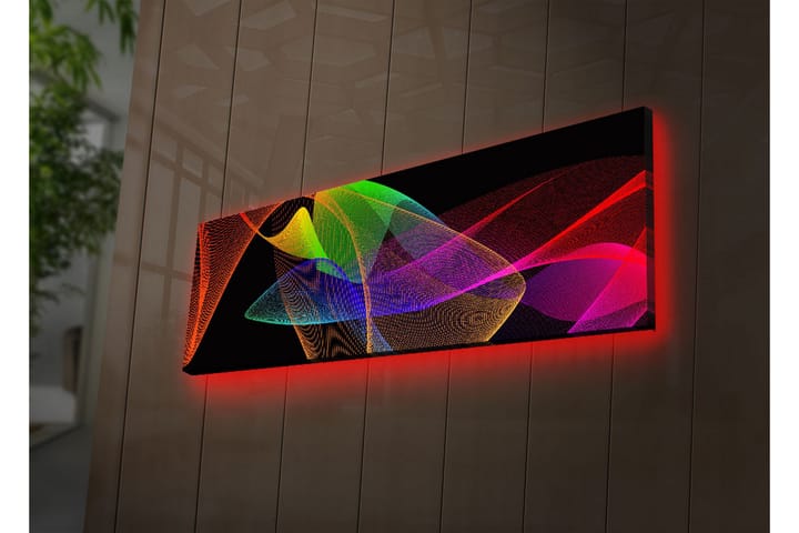 Canvasmålning Dekorativ LED-belysning - Flerfärgad - Inredning - Väggdekor - Canvastavlor