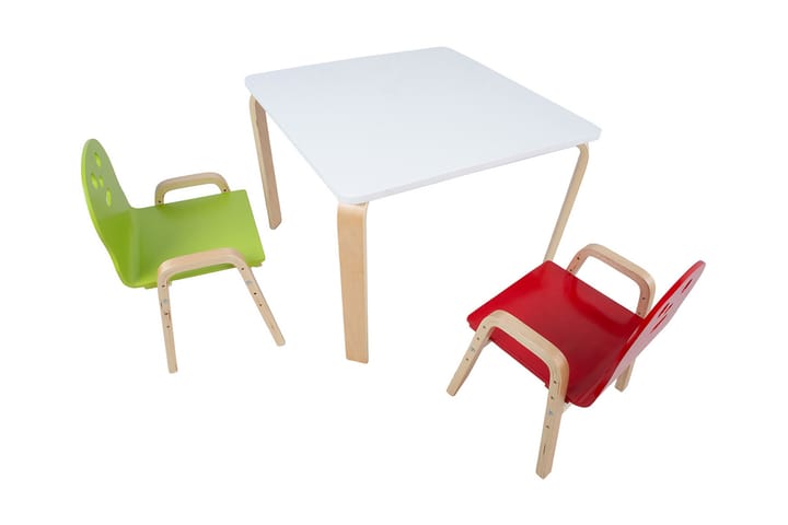 Barnbord Happy 75x75xH50 cm Vit - Möbler - Barnmöbler - Barnbord - Barnbord och stolar