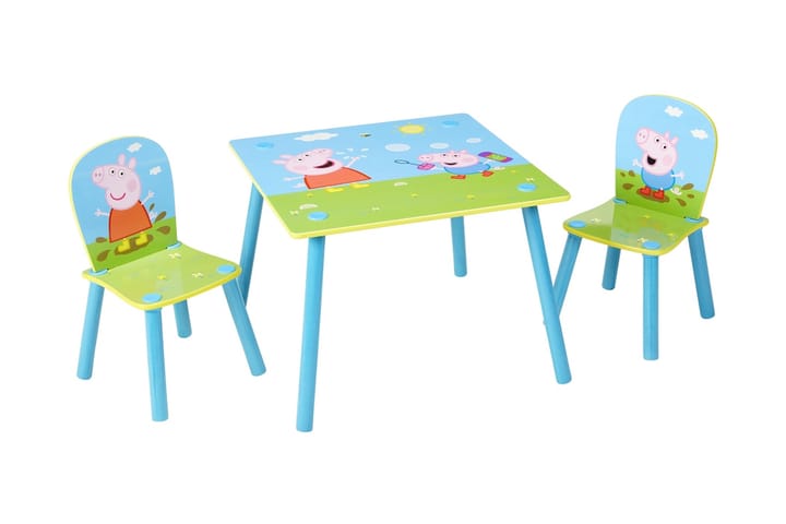Peppa Pig Barnbord + 2stol - Möbler - Barnmöbler - Förvaring barnrum - Leksaksförvaring