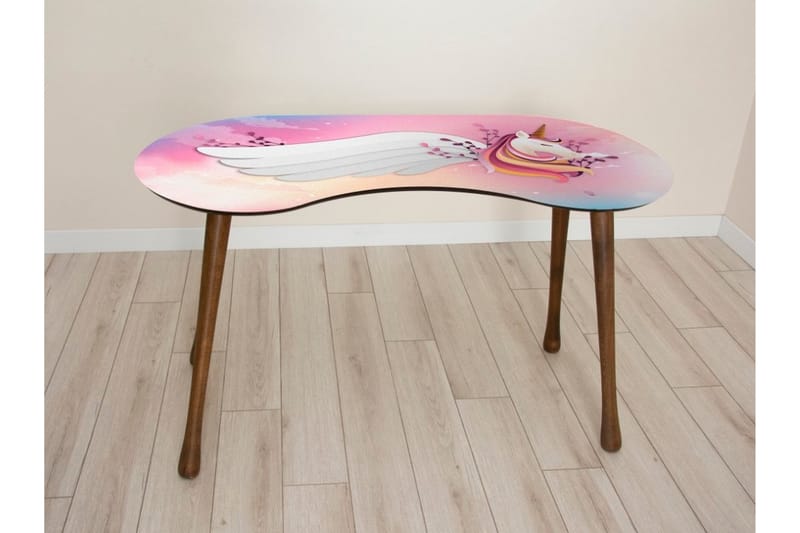 Barnskrivbord Enhörning 120 cm - Flerfärgad/Rosa - Möbler - Barnmöbler - Barnbord - Skrivbord barn