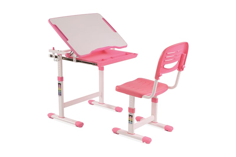 Ritbord Friscadu - Rosa|Vit - Möbler - Barnmöbler - Barnbord - Skrivbord barn