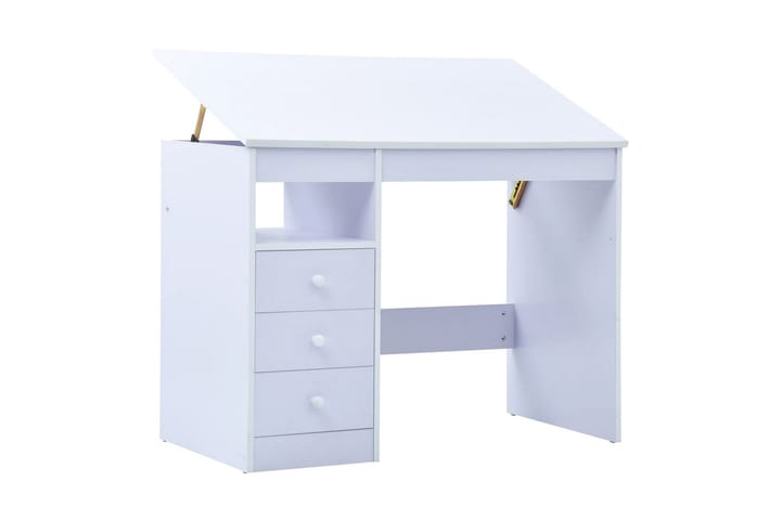 Skrivbord för barn lutbart vit - Vit - Möbler - Barnmöbler - Barnbord - Skrivbord barn