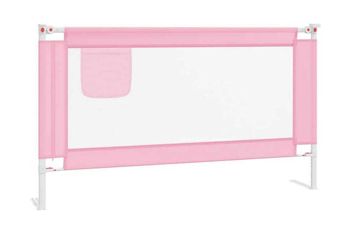 Sängskena för barn rosa 140x25 cm tyg - Rosa - Möbler - Barnmöbler - Barnsäng & juniorsäng