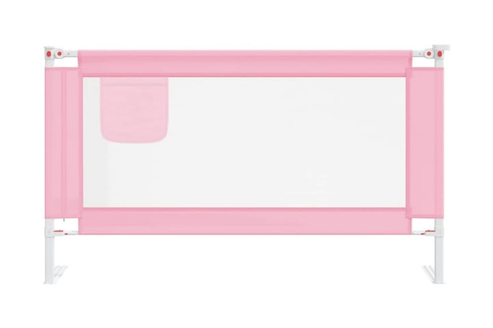 Sängskena för barn rosa 140x25 cm tyg - Rosa - Möbler - Barnmöbler - Barnsäng & juniorsäng - Tillbehör barnsäng