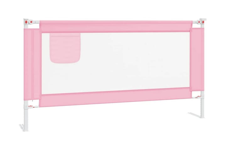 Sängskena för barn rosa 160x25 cm tyg - Rosa - Möbler - Barnmöbler - Barnsäng & juniorsäng - Tillbehör barnsäng