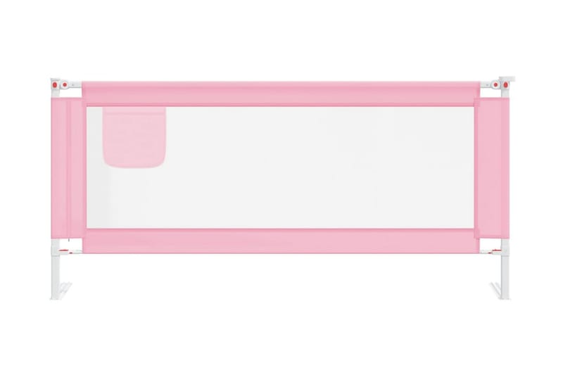Sängskena för barn rosa 200x25 cm tyg - Rosa - Möbler - Barnmöbler - Barnsäng & juniorsäng - Tillbehör barnsäng