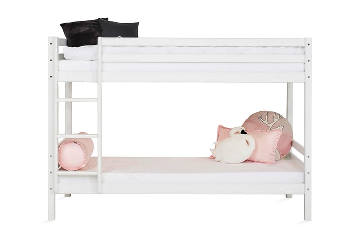 Våningssäng Basic 90x200 Ej delbar Vit - Hoppekids - Möbler - Säng - Komplett sängpaket