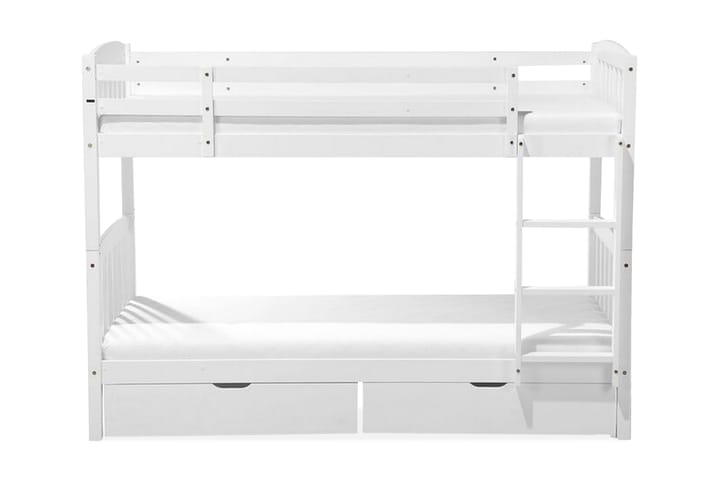 Våningssäng Scaille 90x200 cm med Förvaring - Vit - Möbler - Säng - Sängtillbehör & sänggavel - Sängförvaring
