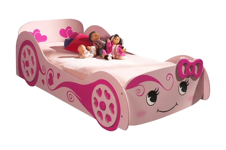Barnsäng Banoull - Rosa - Möbler - Barnmöbler - Förvaring barnrum - Leksaksförvaring