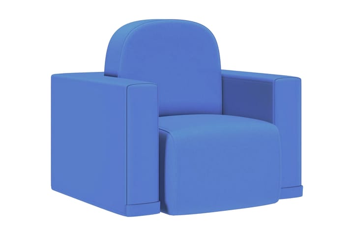 2-i-1 barnsoffa blå konstläder - Blå - Möbler - Barnmöbler - Barnsoffa