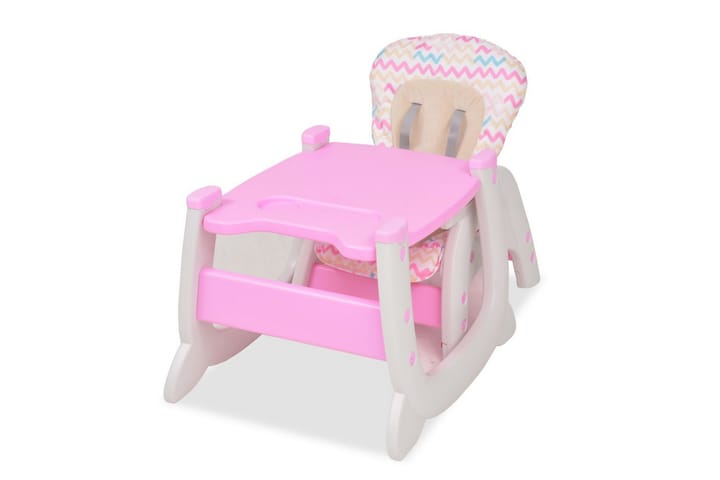 3-i-1 Konvertibel barnstol med bord rosa - Rosa - Möbler - Barnmöbler - Barnstol - Matstol barn