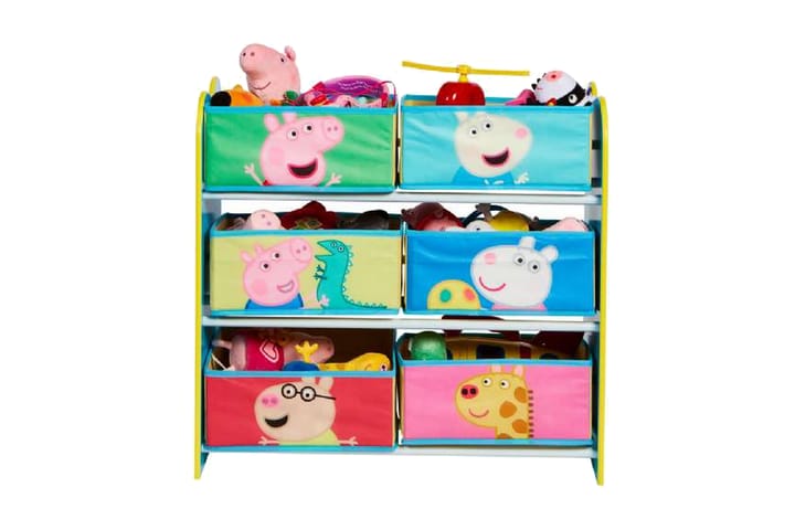 Gurli hylla med 6 hyllplan Peppa Pig - Flerfärgad - Möbler - Barnmöbler - Förvaring barnrum - Leksaksförvaring