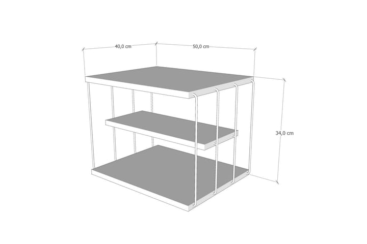 Sidobord 50 cm - Natur/Svart - Möbler - Bord & matgrupp - Avlastningsbord & sidobord - Brickbord & småbord