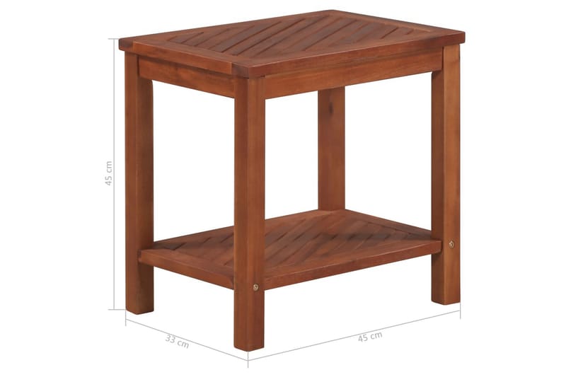 Sidobord massivt akaciaträ 45x33x45 cm - Brun - Möbler - Bord & matgrupp - Avlastningsbord & sidobord - Brickbord & småbord