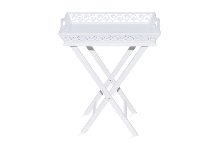 Sidobord med bricka vit - Vit - Möbler - Bord & matgrupp - Avlastningsbord & sidobord - Brickbord & småbord