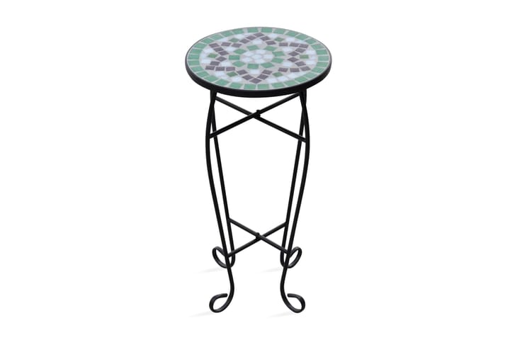 Sidobord med mosaik grön/vit - Grön - Möbler - Bord & matgrupp - Avlastningsbord & sidobord - Brickbord & småbord