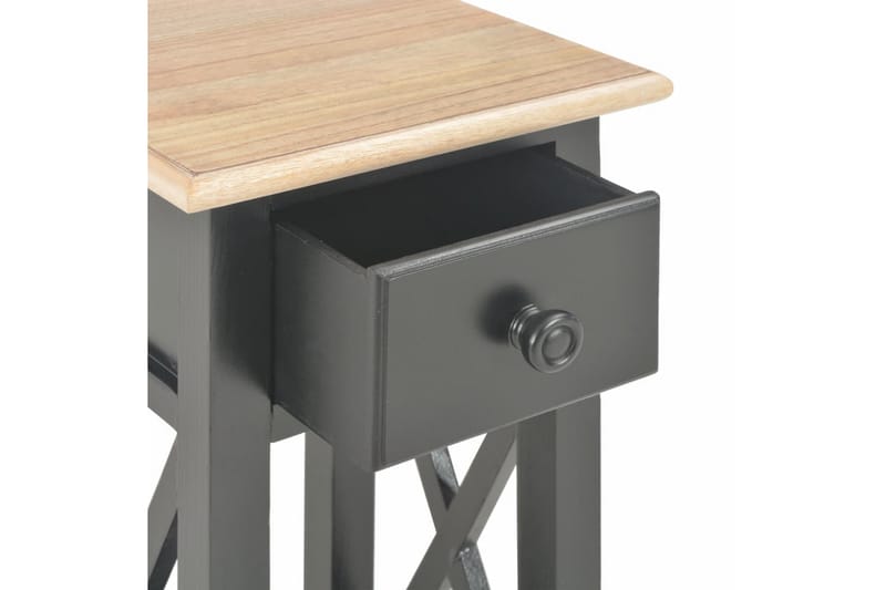Sidobord svart 27x27x65,5 cm trä - Svart - Möbler - Bord & matgrupp - Avlastningsbord & sidobord - Brickbord & småbord