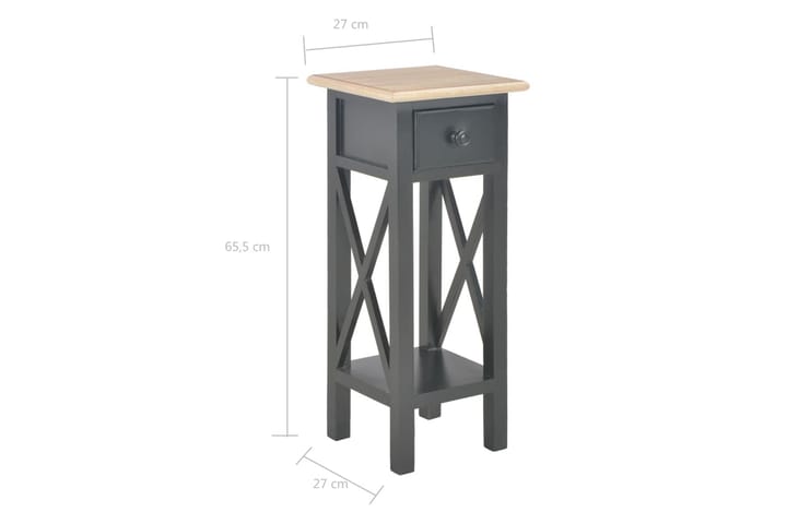 Sidobord svart 27x27x65,5 cm trä - Svart - Möbler - Bord & matgrupp - Avlastningsbord & sidobord - Brickbord & småbord