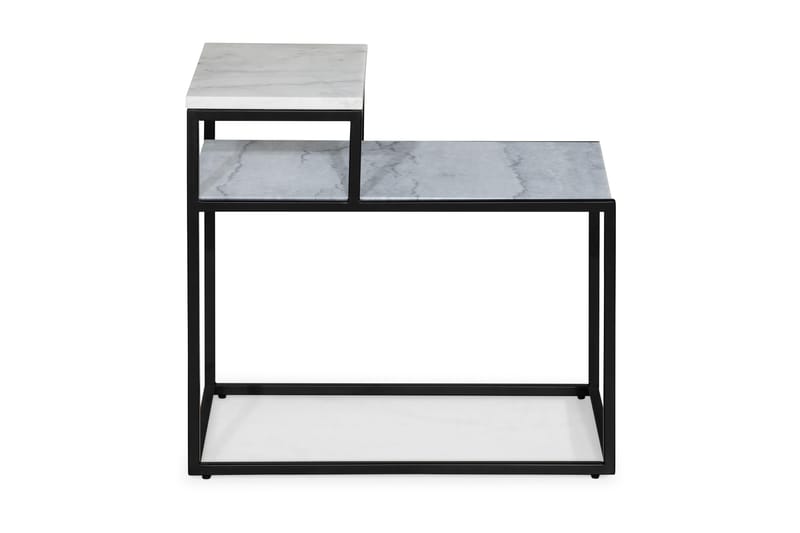 Sidobord Titania 60 cm Marmor - Vit|Grå|Svart - Möbler - Bord & matgrupp - Avlastningsbord & sidobord - Brickbord & småbord