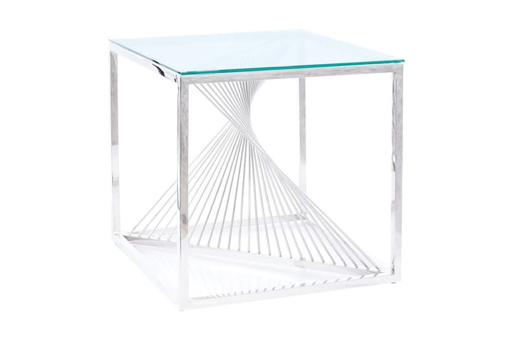 Sidobord Eldur 55 cm - Transparent Glas/Silver - Möbler - Bord & matgrupp - Avlastningsbord & sidobord - Lampbord & sidobord