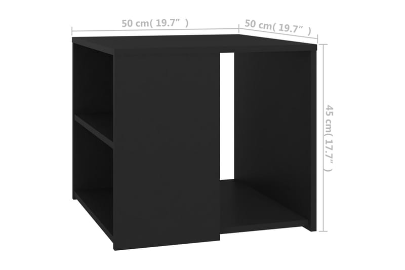 Sidobord svart 50x50x45 cm spånskiva - Svart - Möbler - Bord & matgrupp - Avlastningsbord & sidobord - Lampbord & sidobord