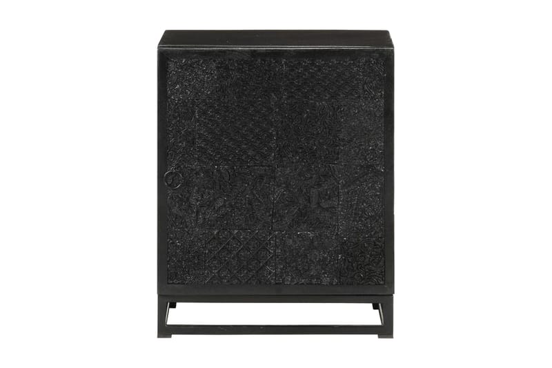 Nattduksbord svart 40x30x50 cm massivt akaciaträ och mangotr - Svart - Möbler - Bord & matgrupp - Avlastningsbord & sidobord - Sängbord & nattduksbord