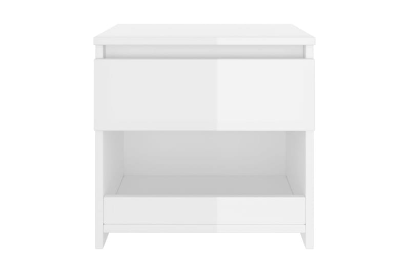 Nattduksbord vit högglans 40x30x39 cm spånskiva - Vit - Möbler - Bord & matgrupp - Avlastningsbord & sidobord - Sängbord & nattduksbord