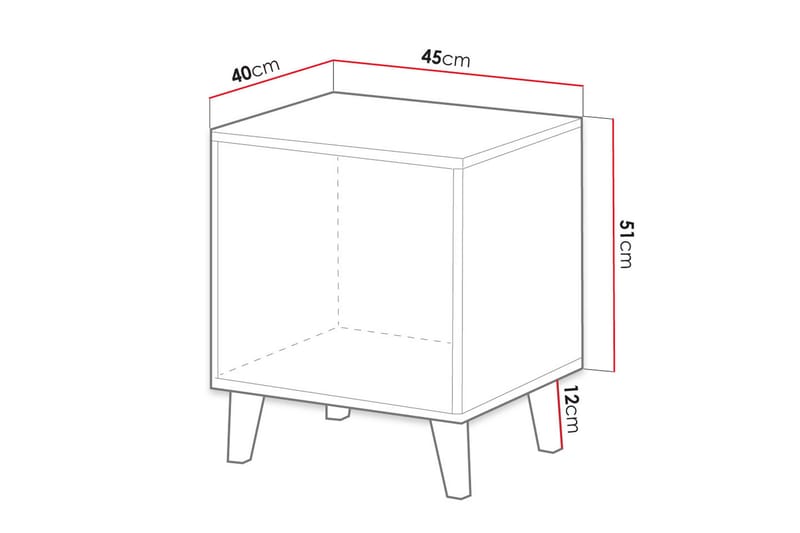 Sängbord 2-pack - Svart|Ek - Möbler - Bord & matgrupp - Avlastningsbord & sidobord - Sängbord & nattduksbord
