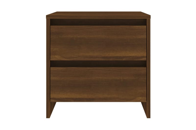 Sängbord 2 st brun ek 45x34,5x44,5 cm spånskiva - Brun - Möbler - Bord & matgrupp - Avlastningsbord & sidobord - Sängbord & nattduksbord