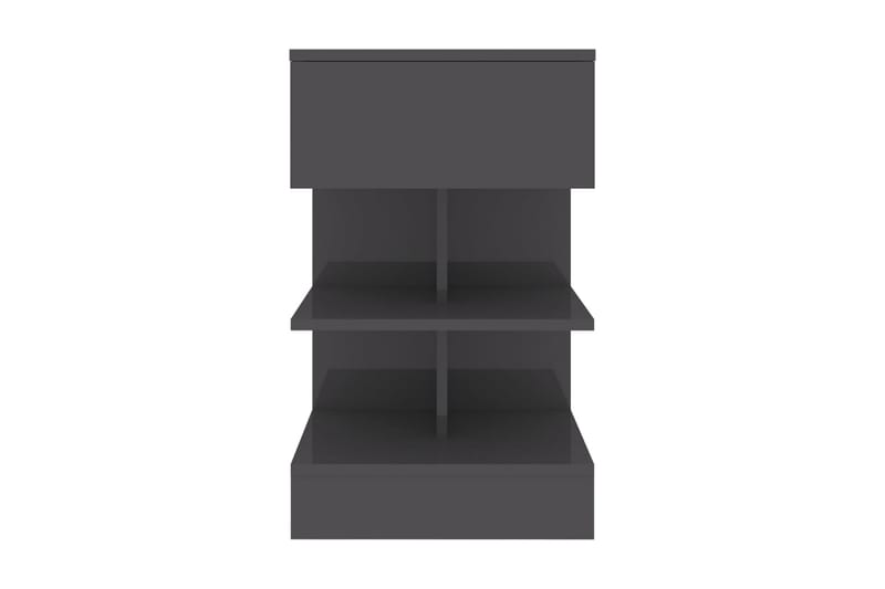 Sängbord 2 st grå högglans 40x35x65 cm - Grå - Möbler - Bord & matgrupp - Avlastningsbord & sidobord - Sängbord & nattduksbord