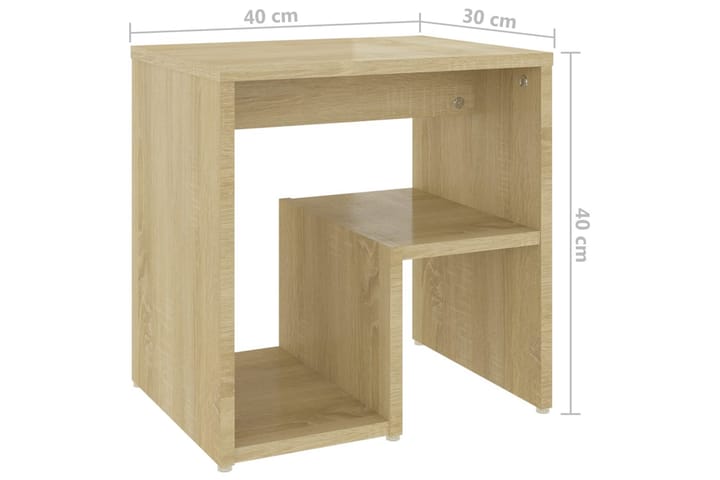 Sängbord 2 st sonoma-ek 40x30x40 cm spånskiva - Brun - Möbler - Bord & matgrupp - Avlastningsbord & sidobord - Sängbord & nattduksbord
