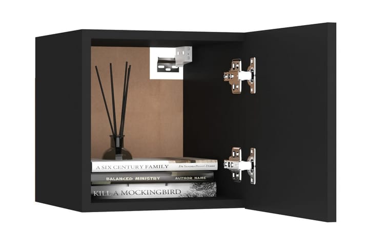 Sängbord 2 st svart 30,5x30x30 cm spånskiva - Svart - Möbler - Bord & matgrupp - Avlastningsbord & sidobord - Sängbord & nattduksbord