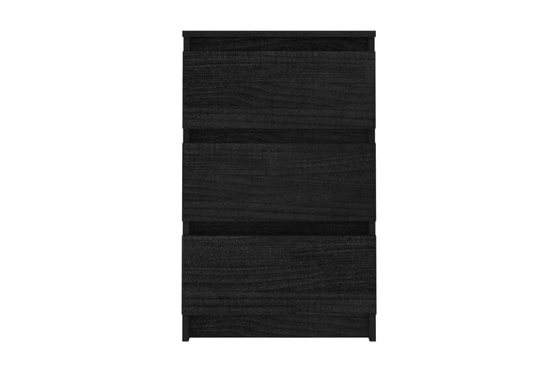 Sängbord 2 st svart 40x29,5x64 cm massiv furu - Svart - Möbler - Bord & matgrupp - Avlastningsbord & sidobord - Sängbord & nattduksbord