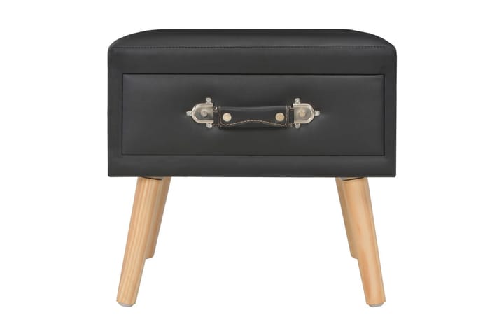 Sängbord 2 st svart 40x35x40 cm konstläder - Svart - Möbler - Bord & matgrupp - Avlastningsbord & sidobord - Sängbord & nattduksbord